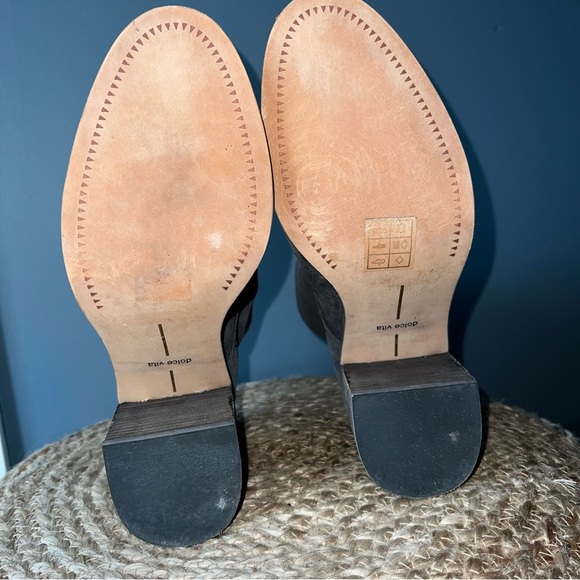 Dolce Vita Drew Pewter Suede Ankle Booties - Picture 7 of 10